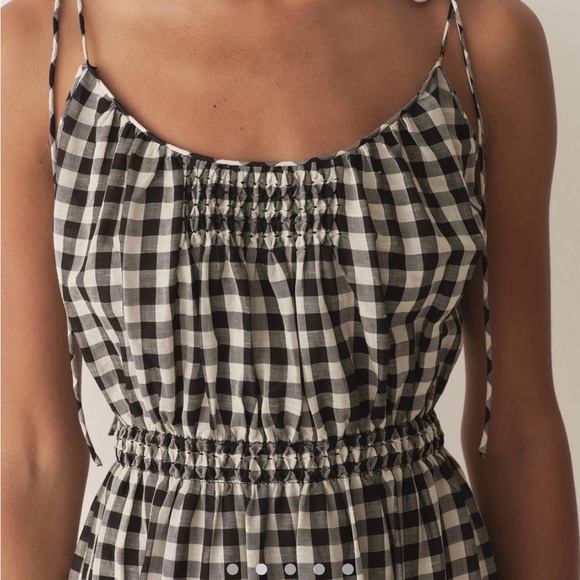 Doen Leslie Black and White Gingham Midi Dress - Picture 8 of 11